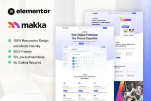 Makka – Social Media Marketing Agency Elementor Template Kit