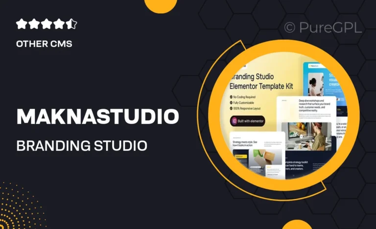 maknastudio branding studio elementor pro template kit