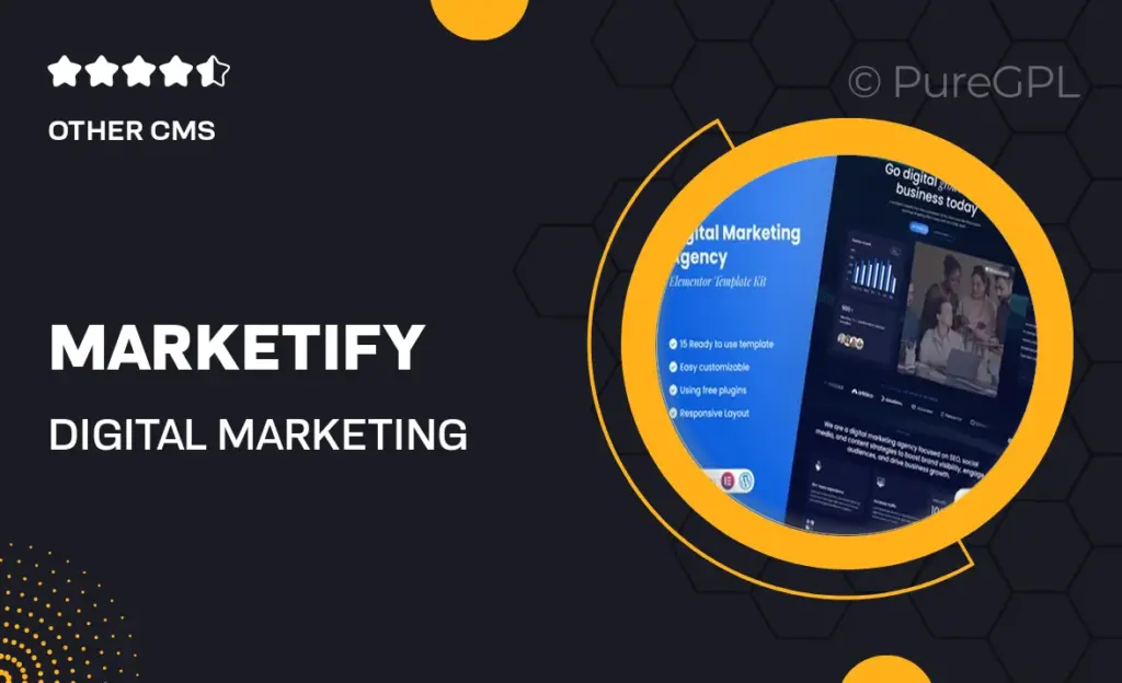 Marketify – Digital Marketing Agency Elementor Template Kit