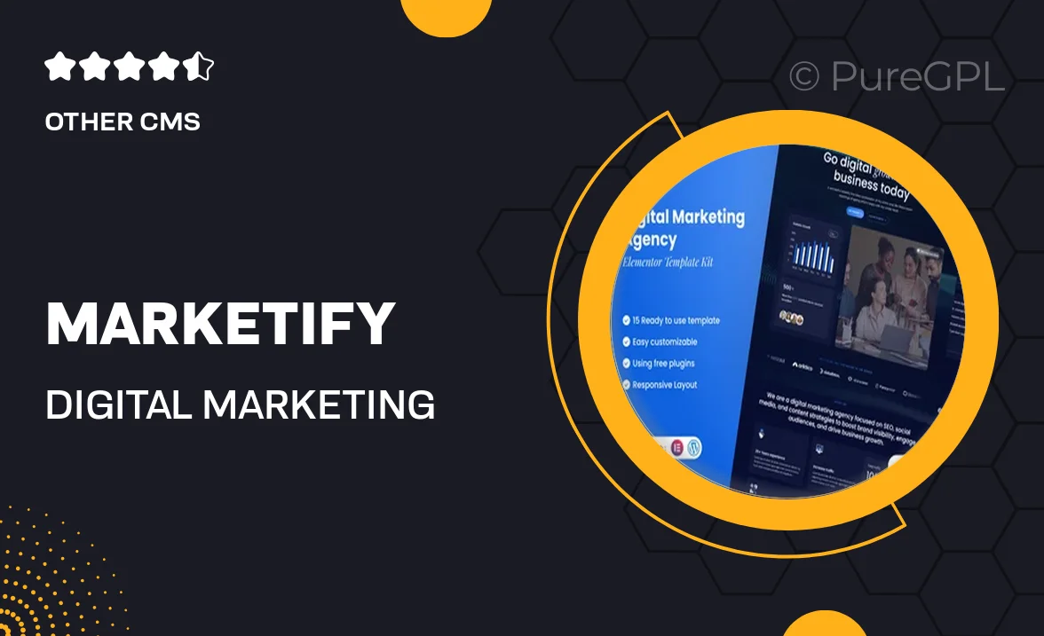 Marketify – Digital Marketing Agency Elementor Template Kit