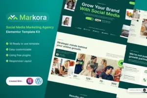 Markora – Social Media Marketing Agency Elementor Template Kit