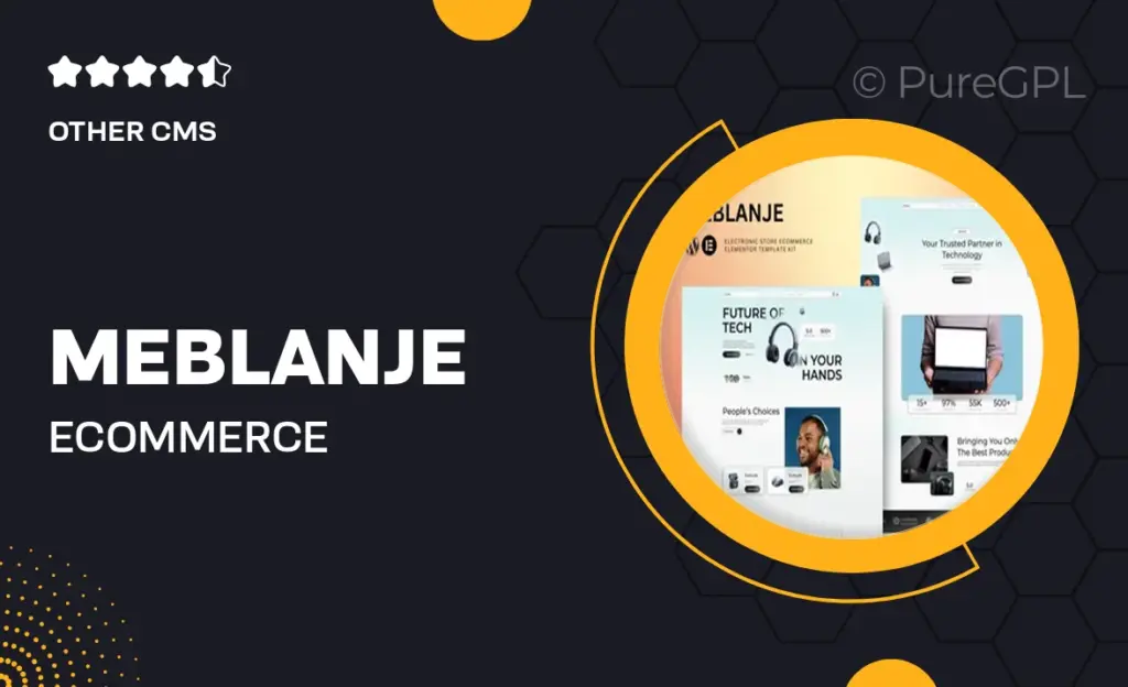 Meblanje – E-Commerce Electronics Store Elementor Template Kit feature image