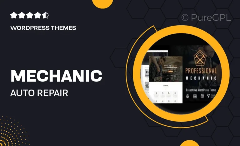 mechanic auto repair wordpress theme