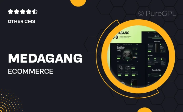 medagang e commerce electronics store elementor template kit