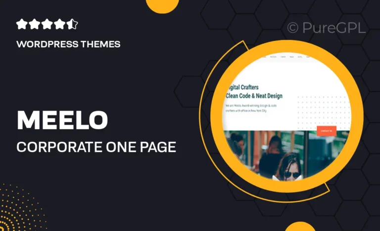 meelo corporate one page wordpress theme
