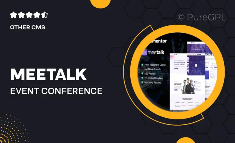 meetalk event conference elementor pro template kit