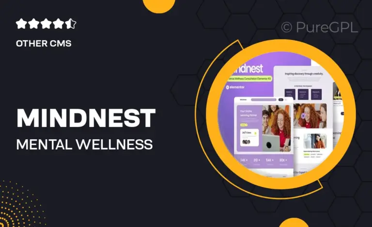 mindnest mental wellness consultation elementor template kit