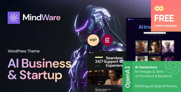 MindWare – AI Startup, AI App & Machine Learning WordPress Theme