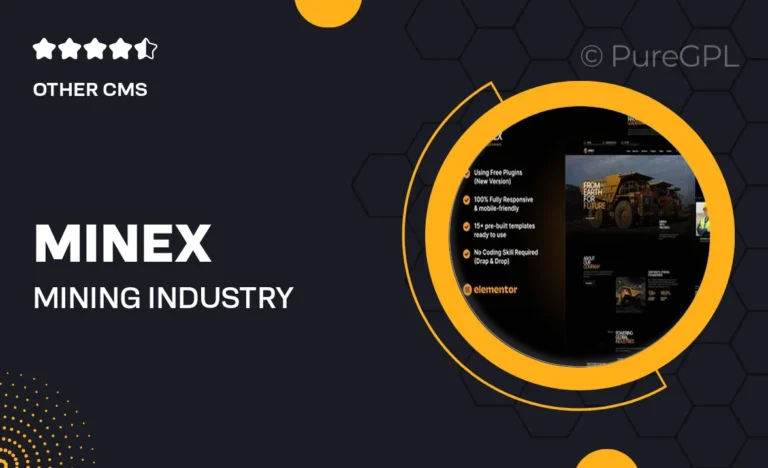 minex mining industry elementor template kit