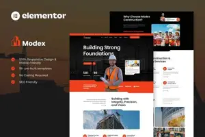 Modex – Construction & Building Services Elementor Template Kit