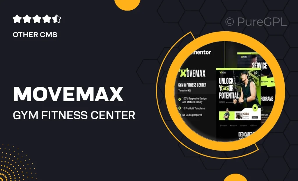 MoveMax – Gym & Fitness Center Elementor Template Kit 5 MoveMax – Gym & Fitness Center Elementor Template Kit