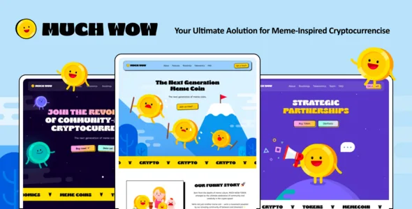 MuchWow – Meme coin ICO and Crypto WordPress Theme