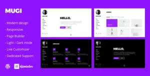 Mugi – Personal Portfolio & Resume WordPress Theme