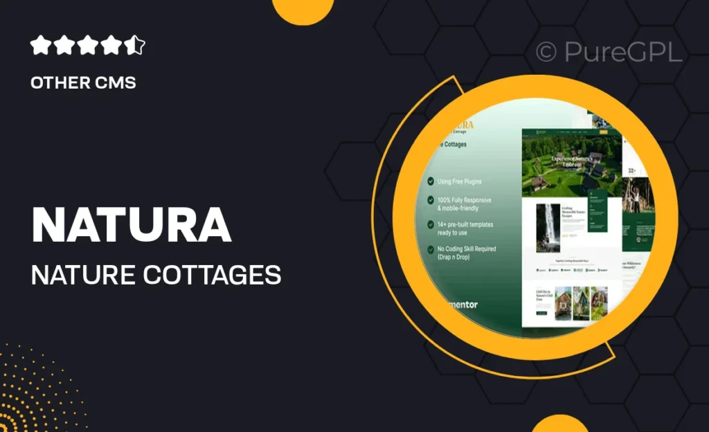 Downloads 7 Natura – Nature Cottages Elementor Template Kit