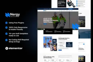Nergy – Utilities Services Company Elementor Template Kit