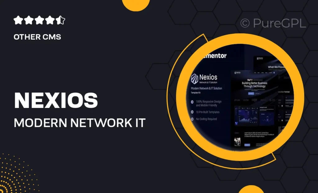 Nexios – Modern Network & IT Solution Elementor Template Kit