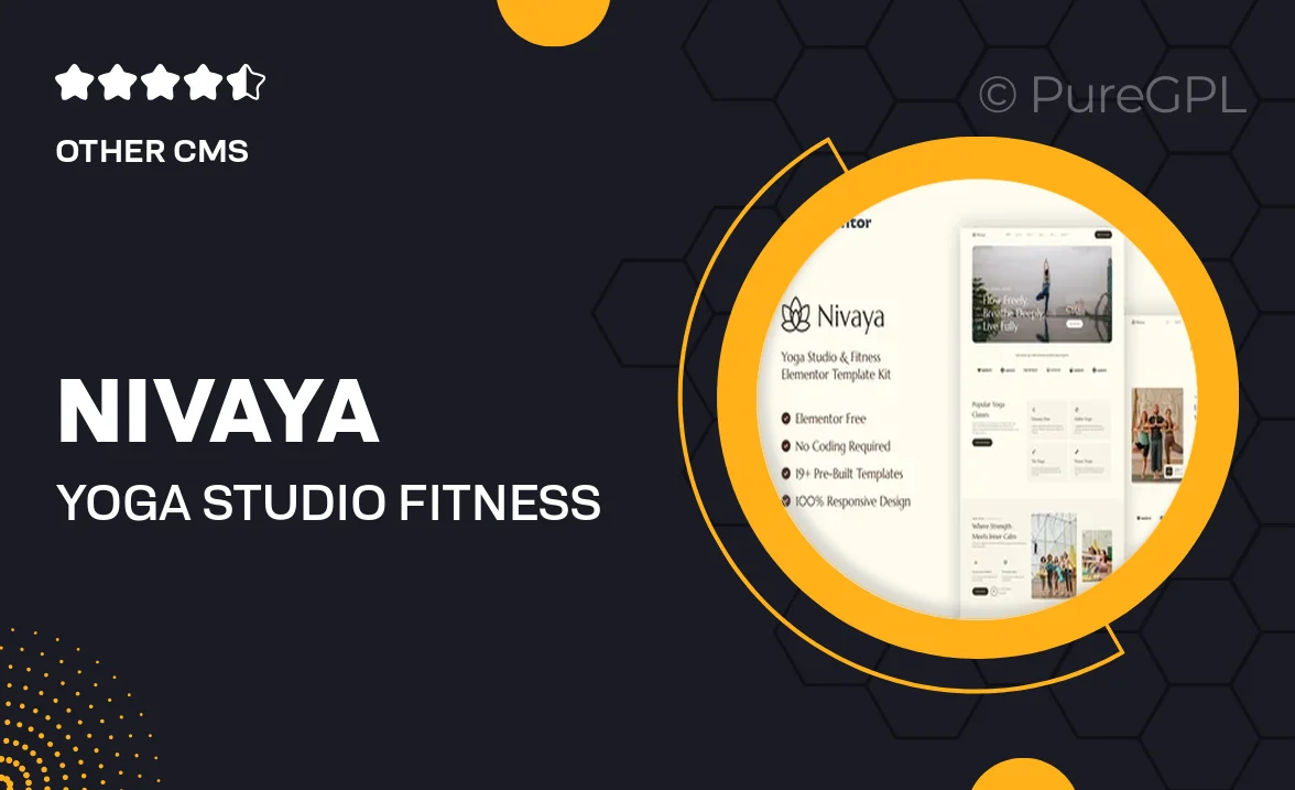 Nivaya – Yoga Studio & Fitness Elementor Template Kit