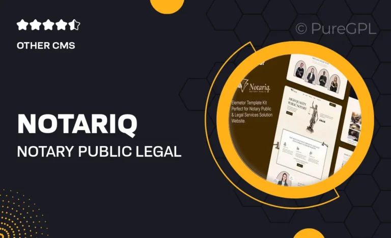 notariq notary public legal services elementor template kit