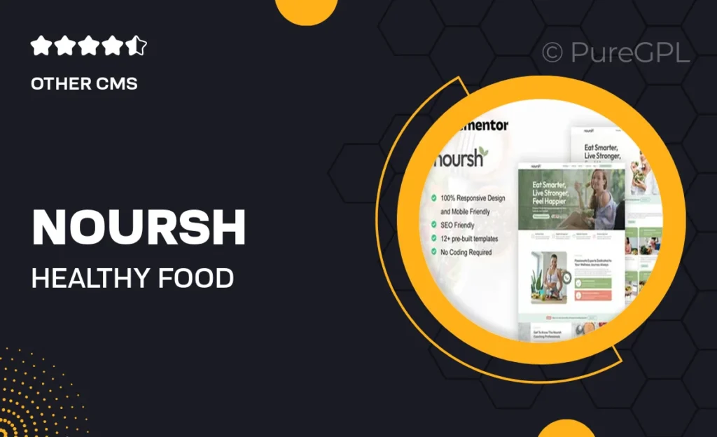 Downloads 29 Noursh – Healthy Food & Nutrition Elementor Pro Template Kit