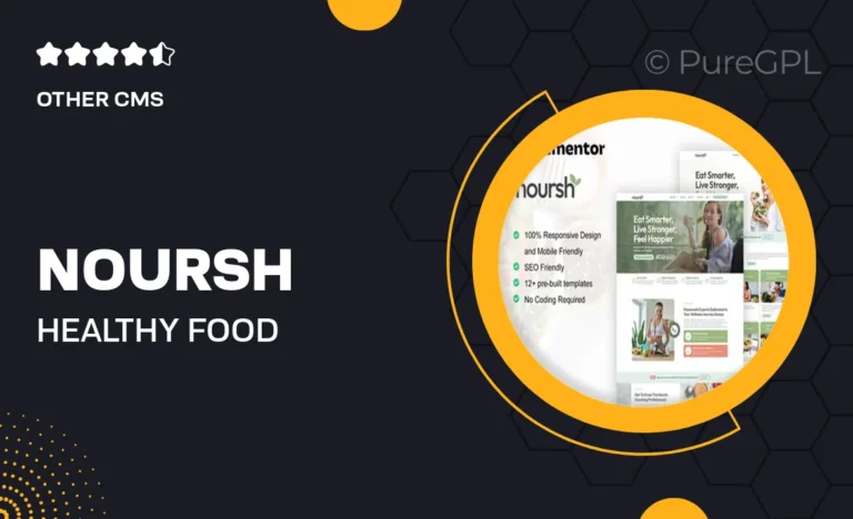 noursh healthy food nutrition elementor pro template kit