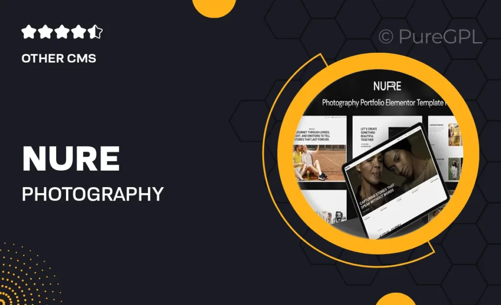 Nure – Photography Portfolio Elementor Template Kit