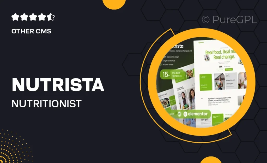 Downloads 48 Nutrista – Nutritionist & Dietitian Elementor Template Kit