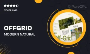 Off-Grid – Modern Natural Glamping Elementor Template Kit