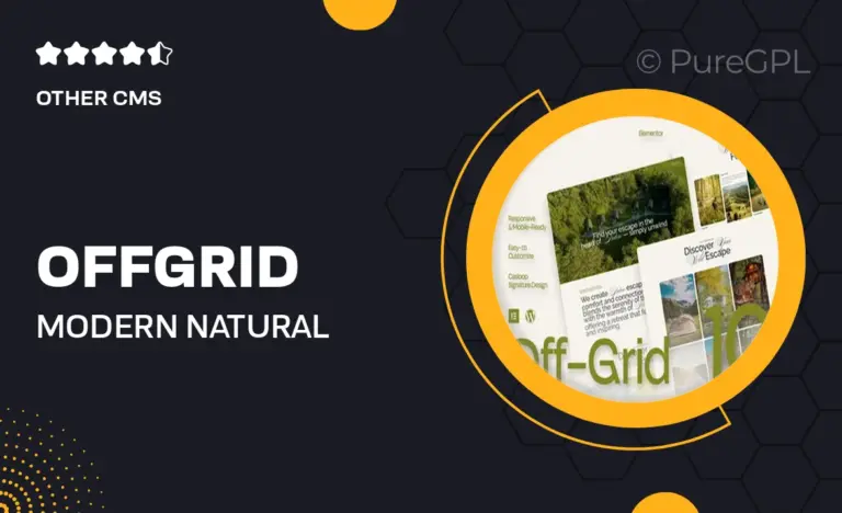 off grid modern natural glamping elementor template kit