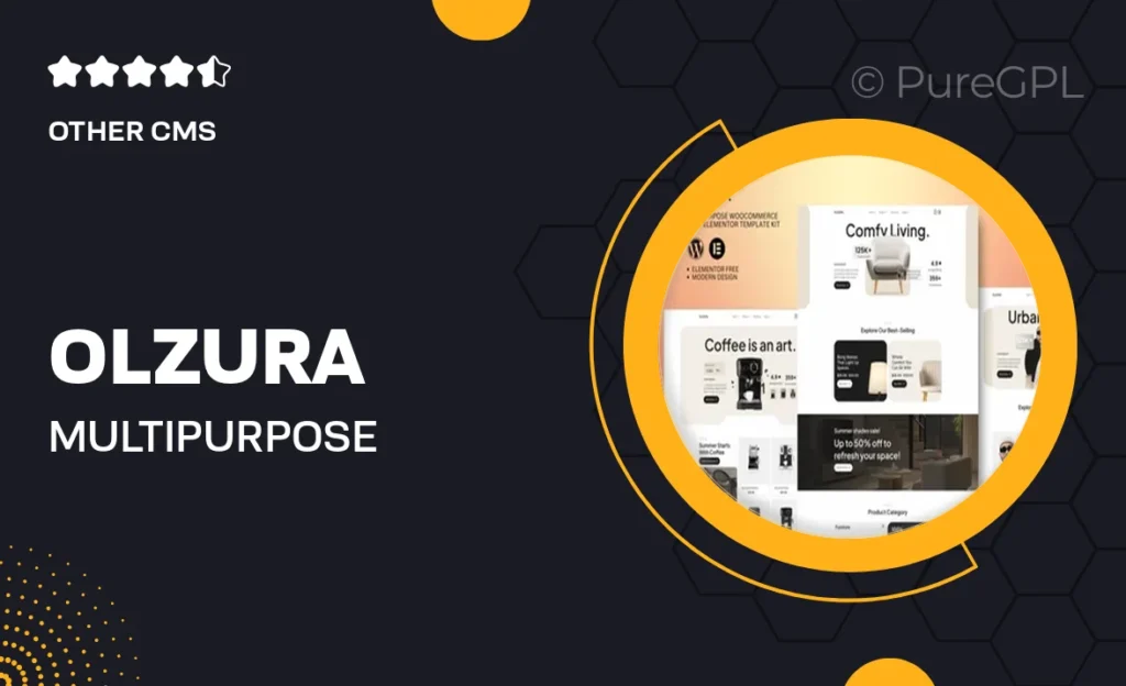 Downloads 17 Olzura – Multipurpose Woocommerce Store Elementor Template Kit