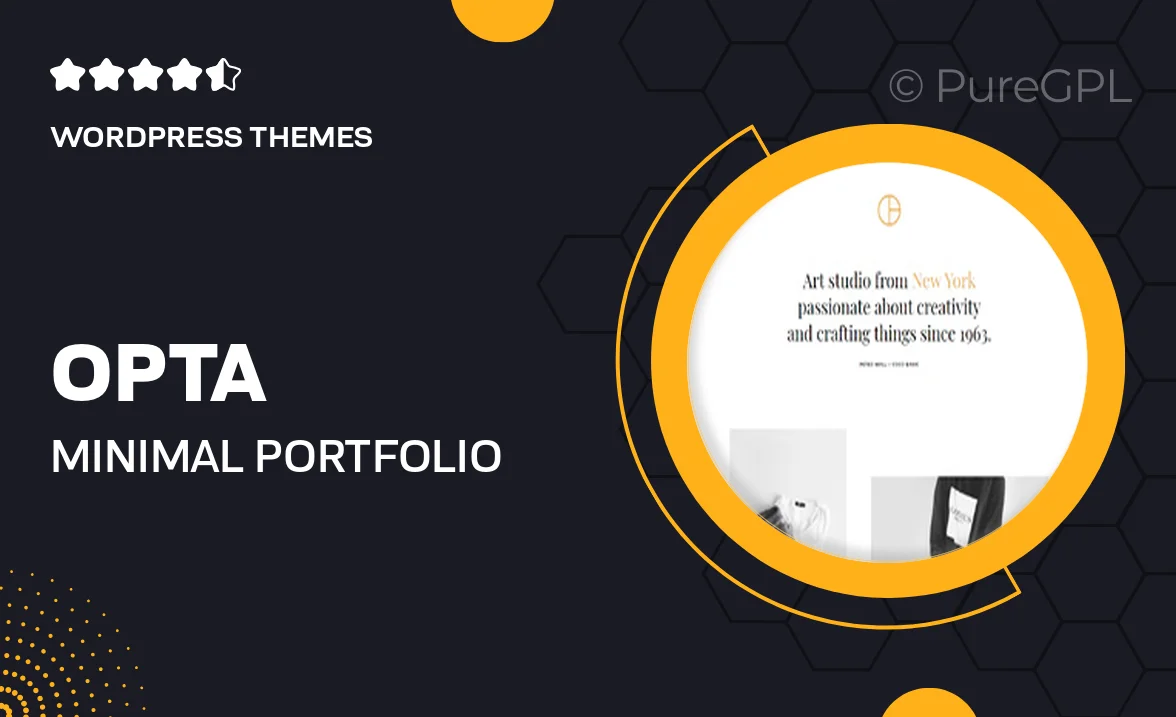 Opta – Minimal Portfolio and Photography WordPress Theme