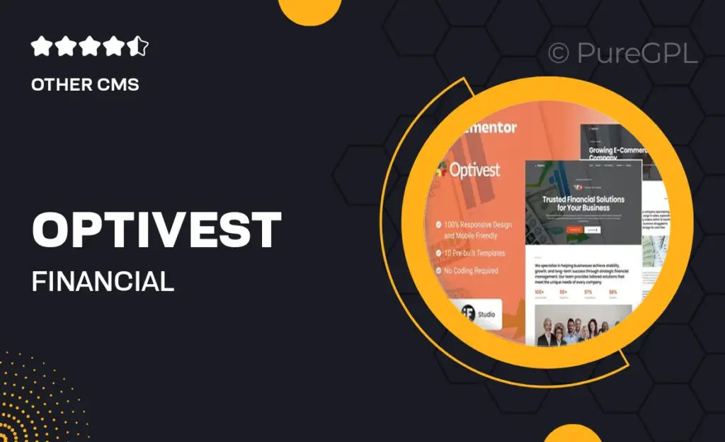 Optivest – Financial & Investment Elementor Template Kit