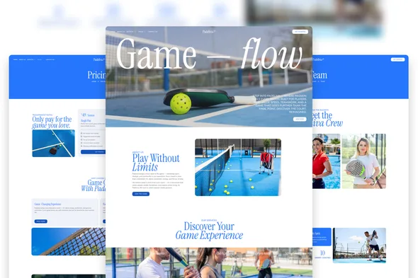 padeliva modern sporty padel tennis elementor template kit 1