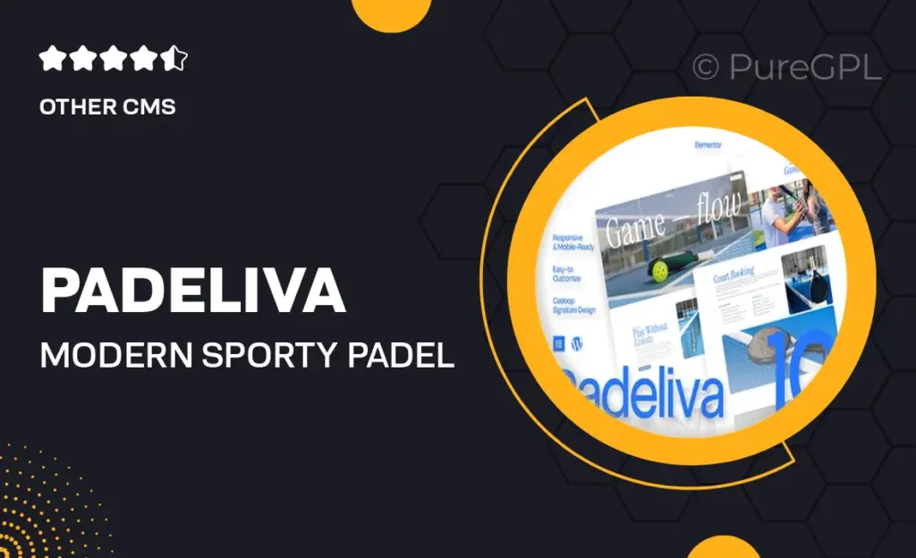 Padeliva – Modern Sporty Padel & Tennis Elementor Template Kit