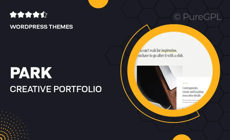 park creative portfolio wordpress theme