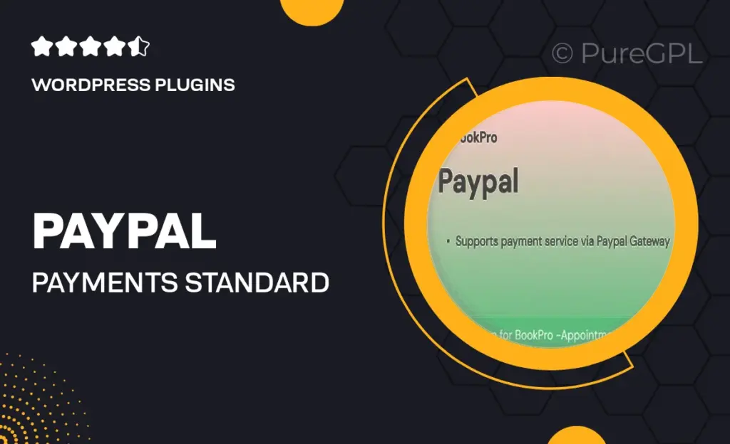 PayPal Payments Standard Add-on for BookPro Plugin