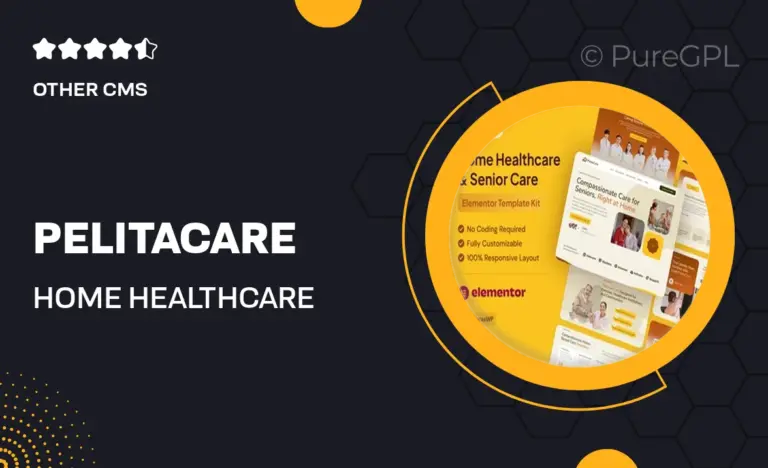 pelitacare home healthcare senior care elementor pro template kit