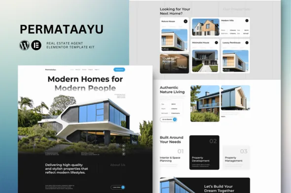 permataayu real estate elementor template kit 1