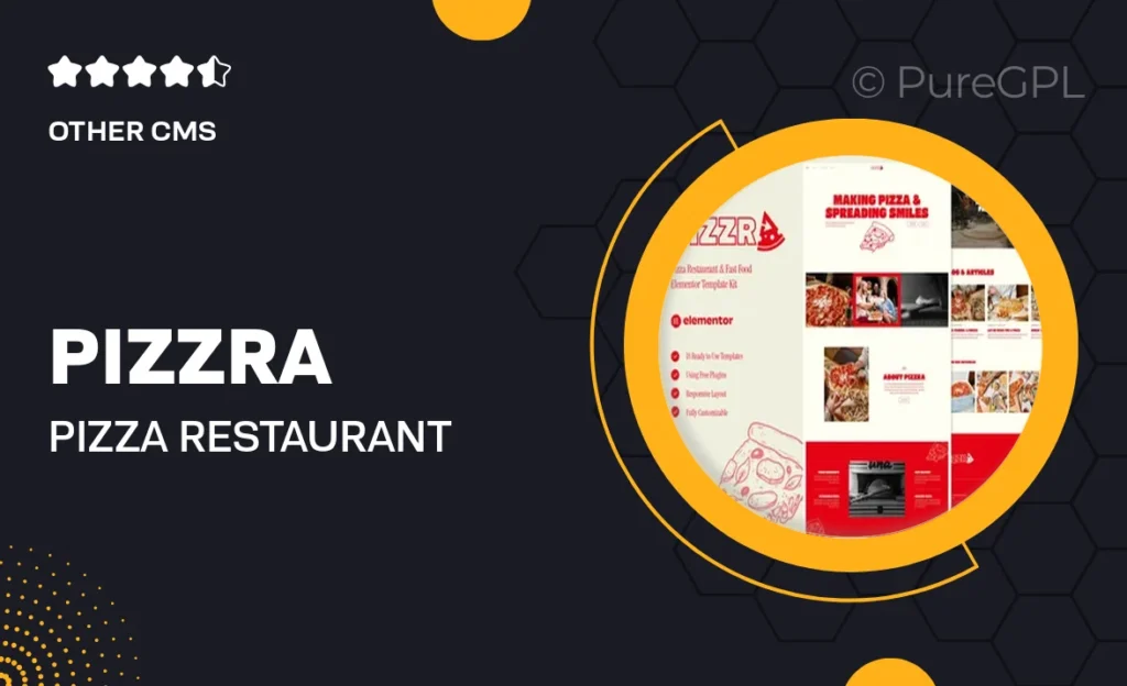 Downloads 19 Pizzra – Pizza Restaurant & Fast Food Elementor Template Kit
