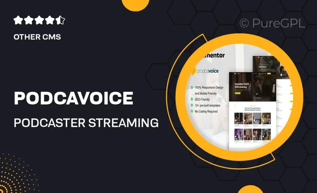 PodcaVoice – Podcaster & Streaming Elementor Template Kit feature image