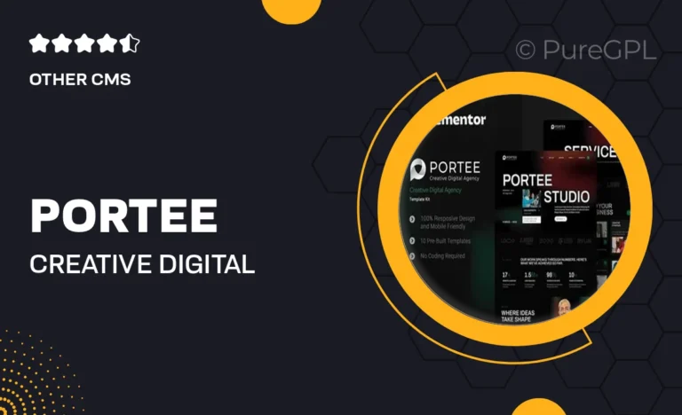 portee creative digital agency elementor template kit