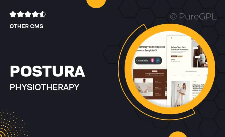 postura physiotherapy chiropractic elementor template kit
