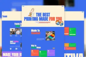Printiva – Modern Colorful Printing Service Company Elementor Template Kit