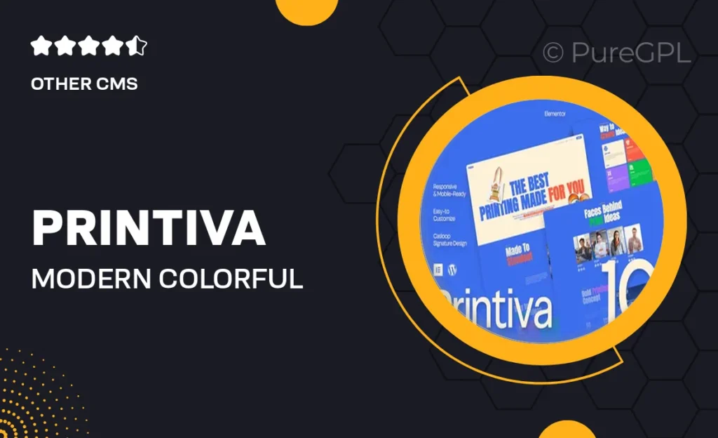 Printiva – Modern Colorful Printing Service Company Elementor Template Kit