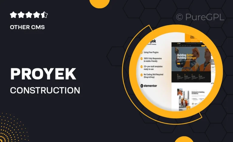 proyek construction elementor template kit