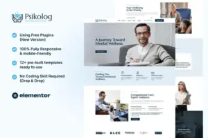 Psikolog – Psychology & Counseling Elementor Template Kit