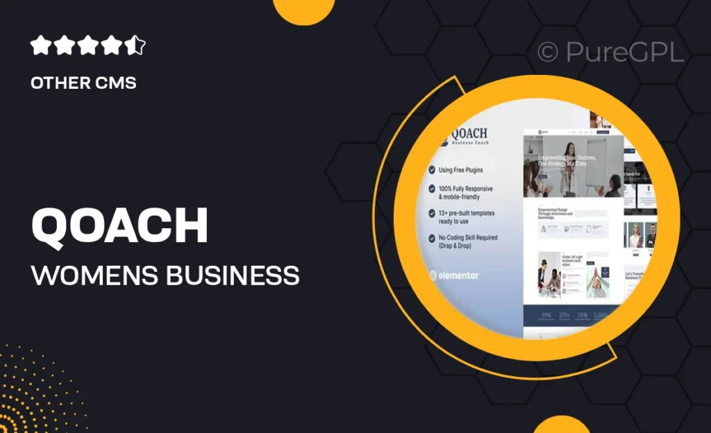 Downloads 8 Qoach – Women’s Business Coaching Elementor Template Kit