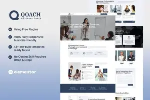 Qoach – Women’s Business Coaching Elementor Template Kit