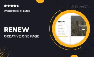 RENEW – Creative One Page WordPress Theme