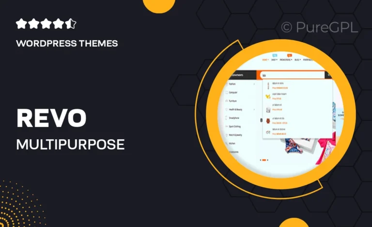 revo multipurpose elementor woocommerce wordpress theme