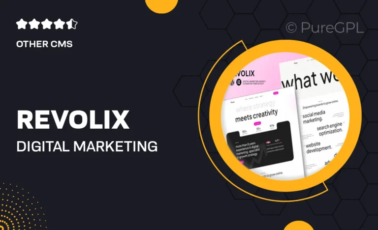 revolix digital marketing agency elementor template kit